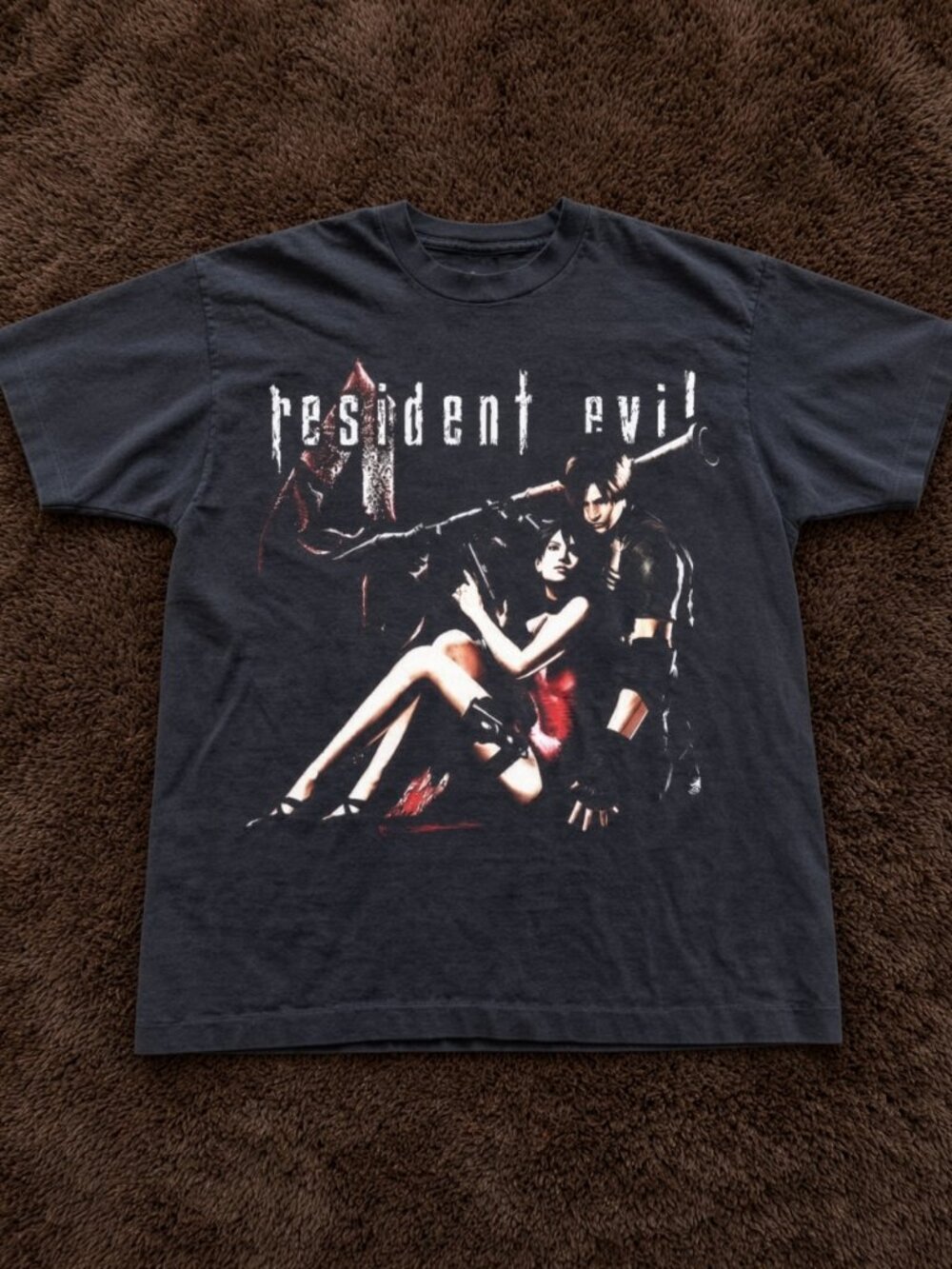Resident Evil 4 Leon Ada Tee Vintage Style Y2K Survival Horror Game Shirt